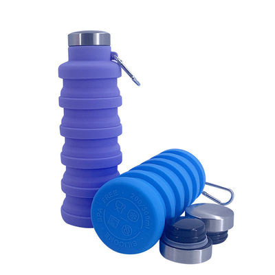 Thiết kế có thể kéo lại Khả năng lớn chai nước thể thao silicone cho các hoạt động ngoài trời