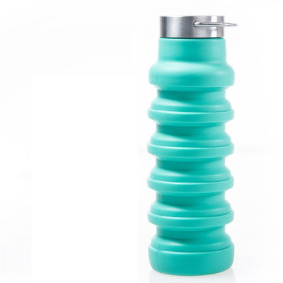Thiết kế có thể kéo lại Khả năng lớn chai nước thể thao silicone cho các hoạt động ngoài trời