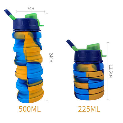 Chiếc chai nước di động cho thể dục và cưỡi Creative Camouflage Silicone Folding Mug