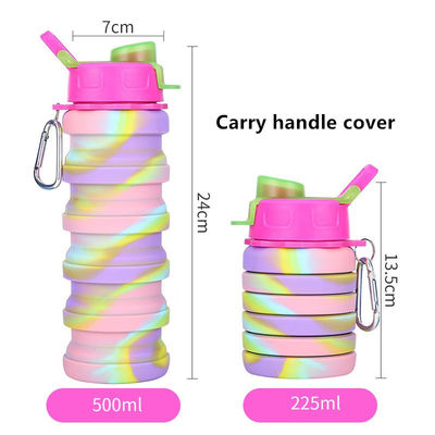 Chiếc chai nước di động cho thể dục và cưỡi Creative Camouflage Silicone Folding Mug