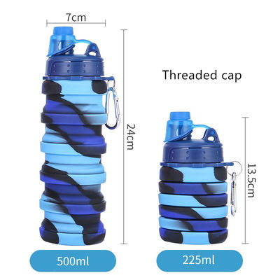 Chiếc chai nước di động cho thể dục và cưỡi Creative Camouflage Silicone Folding Mug