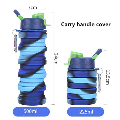 Chiếc chai nước di động cho thể dục và cưỡi Creative Camouflage Silicone Folding Mug