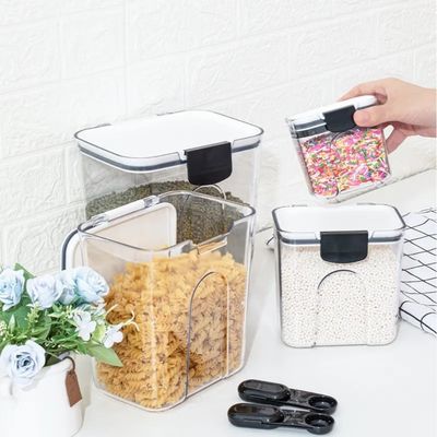 Đứng loại nhà bếp PET hộp chứa thực phẩm nhựa minh bạch kín không khí 4pc Set