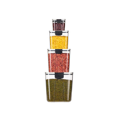 Đứng loại nhà bếp PET hộp chứa thực phẩm nhựa minh bạch kín không khí 4pc Set