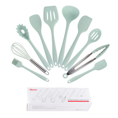 Bộ dụng cụ nhà bếp nhà hàng 10 mảnh với tay cầm và bàn cắt silicone gel