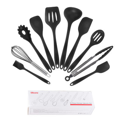 Bộ dụng cụ nhà bếp nhà hàng 10 mảnh với tay cầm và bàn cắt silicone gel