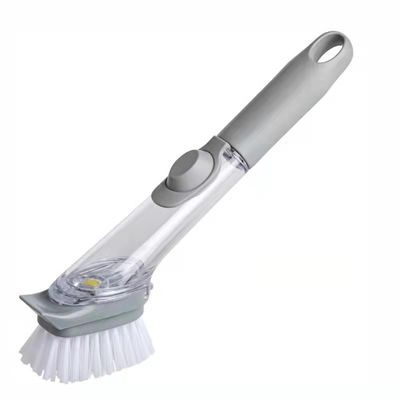 Công cụ nhà bếp Tẩy rửa bàn chải 2 trong 1 Bàn chải rửa chén với tay cầm dài và bọt biển