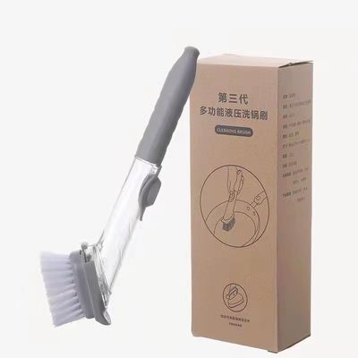Công cụ nhà bếp Tẩy rửa bàn chải 2 trong 1 Bàn chải rửa chén với tay cầm dài và bọt biển