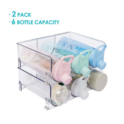 PET rượu vang và đồ uống tổ chức kệ cho tủ bếp tủ lạnh người giữ chai nhựa
