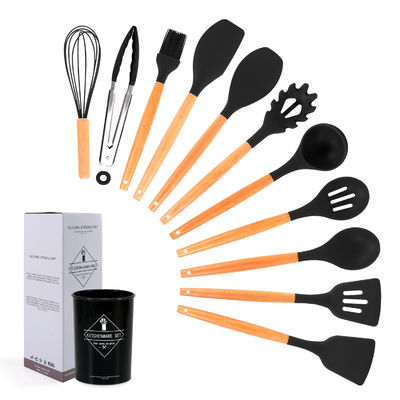 Các phụ kiện nhà bếp nhà hàng 11 miếng Thiết bị không dính với Spatula silicone