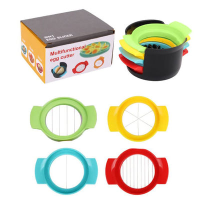 Bộ máy cắt trứng 3 máy cắt cho các lát mỏng Dễ dàng Máy cắt trứng bằng tay Công cụ cắt trứng bằng tay PP nhựa với giá đỡ cắt
