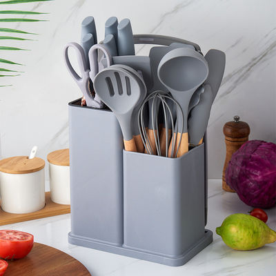 19 Pcs Cây tay cầm Silicone dụng cụ bếp đặt cho các công cụ nấu ăn và nhà hàng cung cấp
