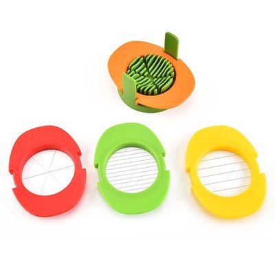Bộ máy cắt trứng 3 máy cắt cho các lát mỏng Dễ dàng Máy cắt trứng bằng tay Công cụ cắt trứng bằng tay PP nhựa với giá đỡ cắt