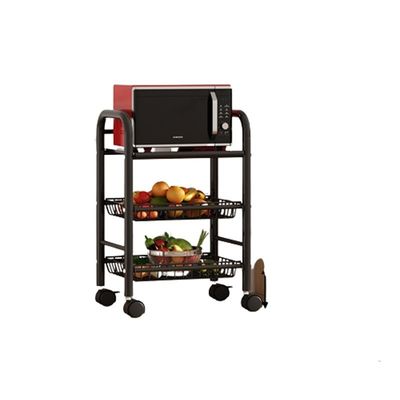 Thép carbon 3 tầng chuyển động quay lưu trữ xe tải kệ cho nhà bếp gia đình