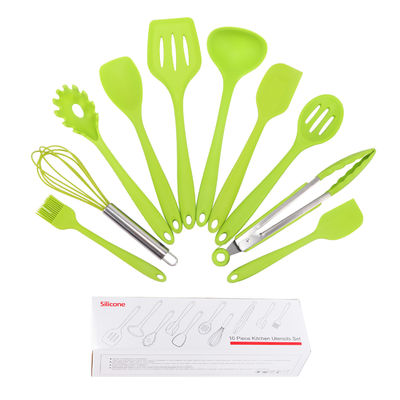 Hỗ trợ silicone xanh cho nấu ăn nhiệt độ cao trong thiết bị nấu ăn không dính 10 PC