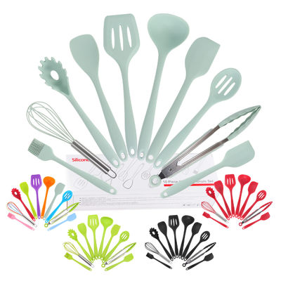 Hỗ trợ silicone xanh cho nấu ăn nhiệt độ cao trong thiết bị nấu ăn không dính 10 PC