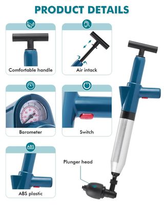 Máy bơm nhà vệ sinh bằng thép không gỉ đa chức năng thủ công để làm sạch cống bền vững