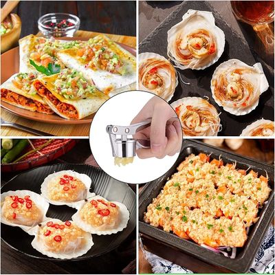 Multi Kitchen Grater Stainless Steel Zinc Alloy Máy in tỏi Press