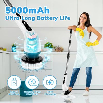 Máy rửa điện 7 Đầu bàn chải có thể thay thế có thể điều chỉnh tay cầm Máy rửa không dây