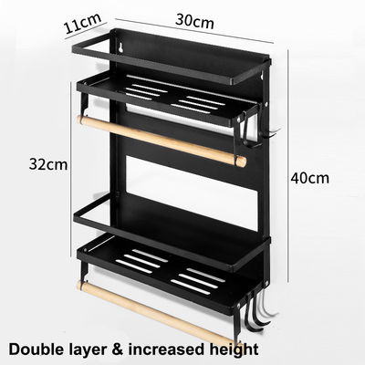 4 Tier Máy tổ chức tủ lạnh từ tính cho máy giữ khăn giấy bếp 5 móc và dung lượng 2.6KG