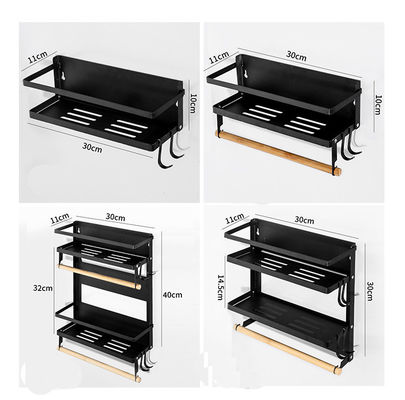 4 Tier Máy tổ chức tủ lạnh từ tính cho máy giữ khăn giấy bếp 5 móc và dung lượng 2.6KG