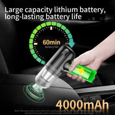 Máy hút bụi cầm tay không dây 90w 9000PA với động cơ không bàn chải và nguồn điện USB