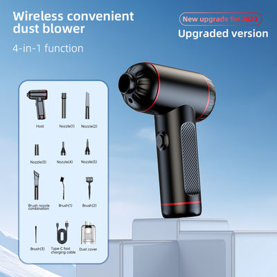 Máy hút bụi xe hơi mạnh mẽ 4 trong 1 với đèn LED hút 6000PA và nguồn điện USB