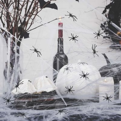 Polyester Spider Web Cotton Thread Trang trí nhà ma ám cho Halloween Party Props
