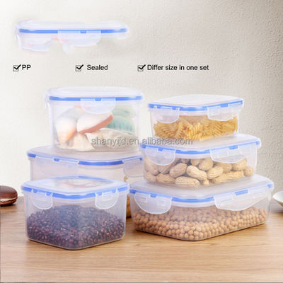 3pcs Bộ hộp lưu trữ nhựa kín không khí cho thùng chứa thực phẩm đa chức năng