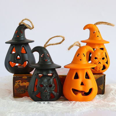 Halloween trang trí đèn LED Đẹp nến dưa chuột Đèn đêm Đèn nến trang trí đèn 8 * 12cm