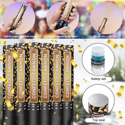 40cm đa màu Biodegradable Party Popper Confetti Cannon cho lễ hội đầy màu sắc