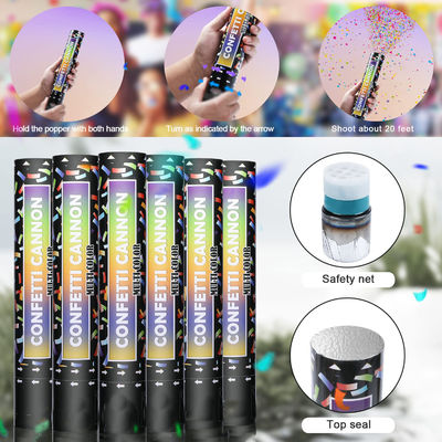 40cm đa màu Biodegradable Party Popper Confetti Cannon cho lễ hội đầy màu sắc