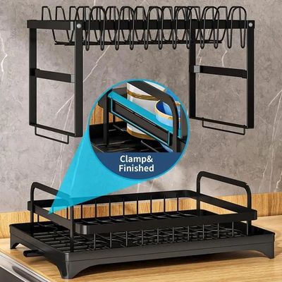 85*32*15cm Metal Dish Drainer Organizer Rack để làm khô đĩa bền vững và vệ sinh