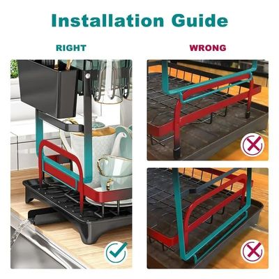 85*32*15cm Metal Dish Drainer Organizer Rack để làm khô đĩa bền vững và vệ sinh