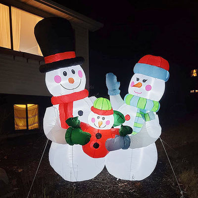 Trong nhà ngoài trời vườn đồ trang trí Giáng sinh 6ft Natal Inflatables Santa Claus Với đèn LED xanh lá cây