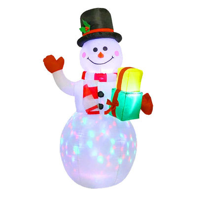 Trong nhà ngoài trời vườn đồ trang trí Giáng sinh 6ft Natal Inflatables Santa Claus Với đèn LED xanh lá cây