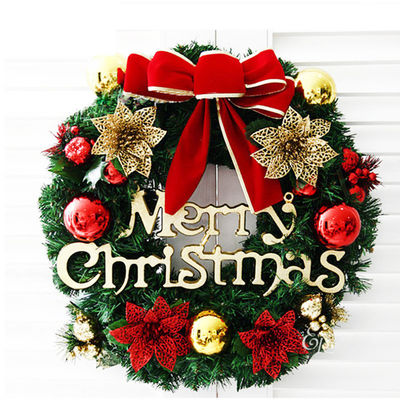 Vòng XMAS vương miện cho cửa trước Vương miện rơi với logo tùy chỉnh