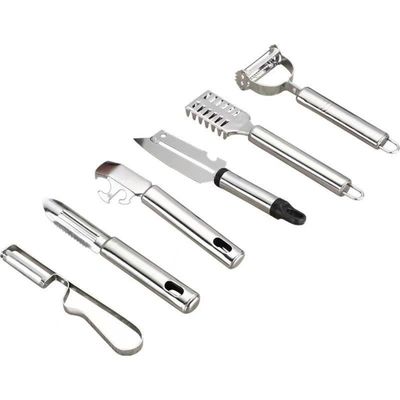 304 Stainless Steel Set of Kitchen Gadgets 6 in 1 cho việc cắt lông trái cây và rau quả