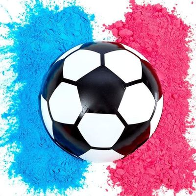 Giới tính tiết lộ đồ đạc Confetti bột điền 14 * 14 * 14cm Bóng đá cho lễ kỷ niệm em bé