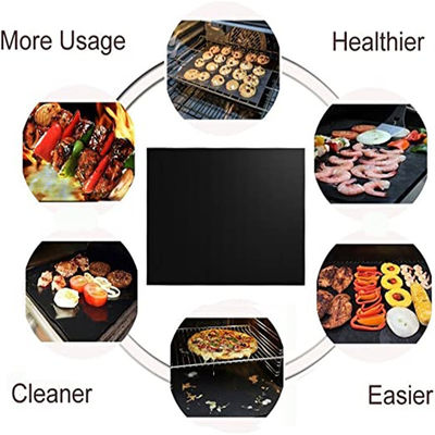 Non Stick BBQ Grill Mat Baking Mat Fireproof Charcoal Fiberglass Egg Tools để nấu ăn