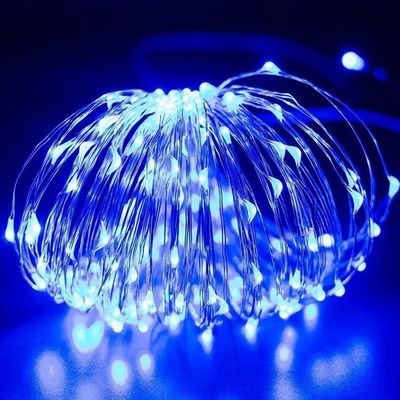 7/22/32m Kiểm soát nước LED mặt trời đồng dây cây thông Noel đèn với vật liệu PVC ấm