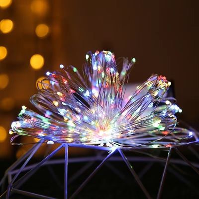 7/22/32m Kiểm soát nước LED mặt trời đồng dây cây thông Noel đèn với vật liệu PVC ấm