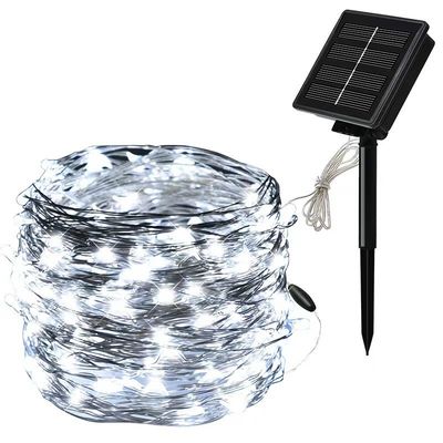 7/22/32m Kiểm soát nước LED mặt trời đồng dây cây thông Noel đèn với vật liệu PVC ấm