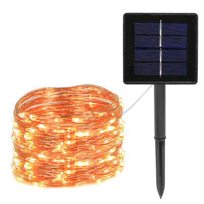 7/22/32m Kiểm soát nước LED mặt trời đồng dây cây thông Noel đèn với vật liệu PVC ấm