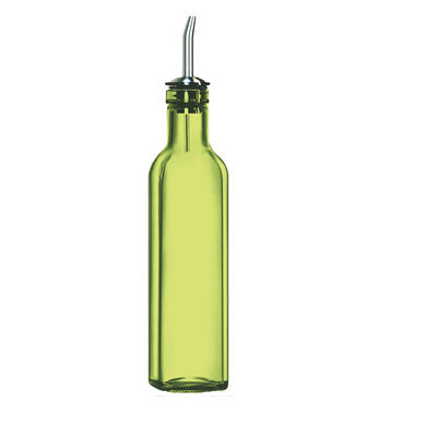 Green Glass Oil Drizzler 500ml để nấu ăn trong nhà bếp với ống phun thép không gỉ