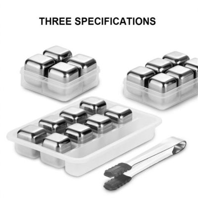 Cung cấp 304 Stainless Steel Whiskey Stone Gift Set 8pcs/set để làm mát rượu vang đỏ