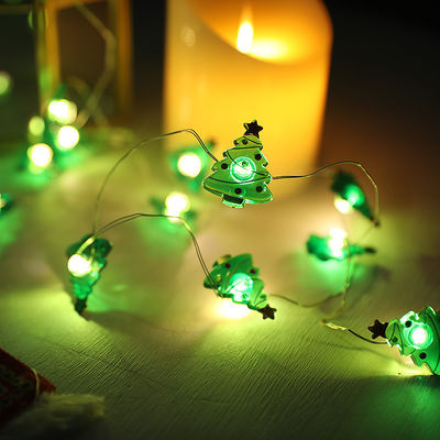 Santa Claus Scepter Bông tuyết Vòng vớ Elk Đèn đèn dây LED cho trang trí Giáng sinh cổ tích