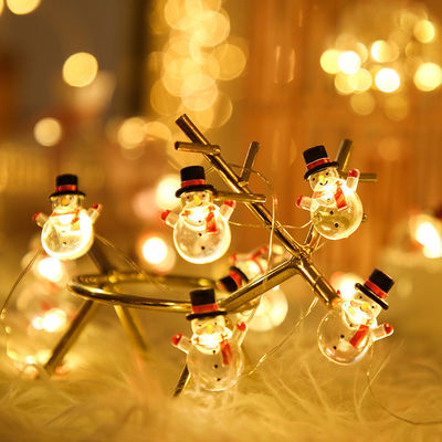 Santa Claus Scepter Bông tuyết Vòng vớ Elk Đèn đèn dây LED cho trang trí Giáng sinh cổ tích