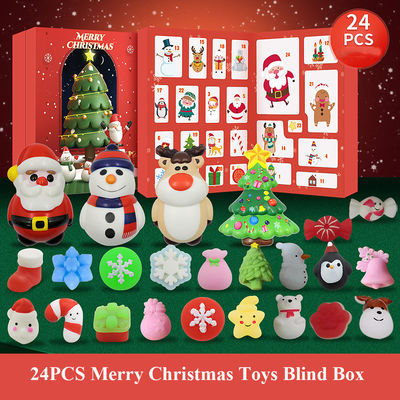 24pcs Christmas Advent Calendar Blind Box Cartoon Fidget Squishy Toy cho trẻ em