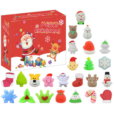 24pcs Christmas Advent Calendar Blind Box Cartoon Fidget Squishy Toy cho trẻ em
